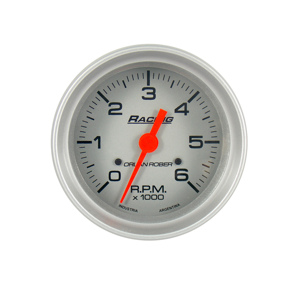 TACOMETRO TACOMETRO DIAM. 80 RACIENG PLATA 6000 RPM SMD6