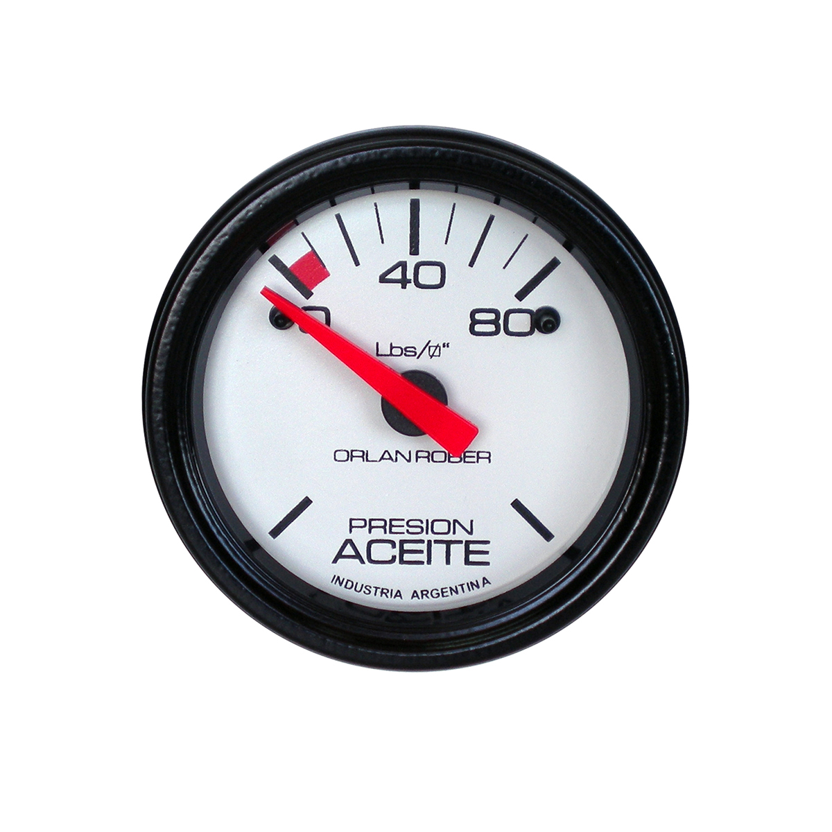 INSTRUMENTAL CLASSIC 52 MM BLANCO MANOMETRO ELECTRICO 0-80LBS-PULG2-12V
