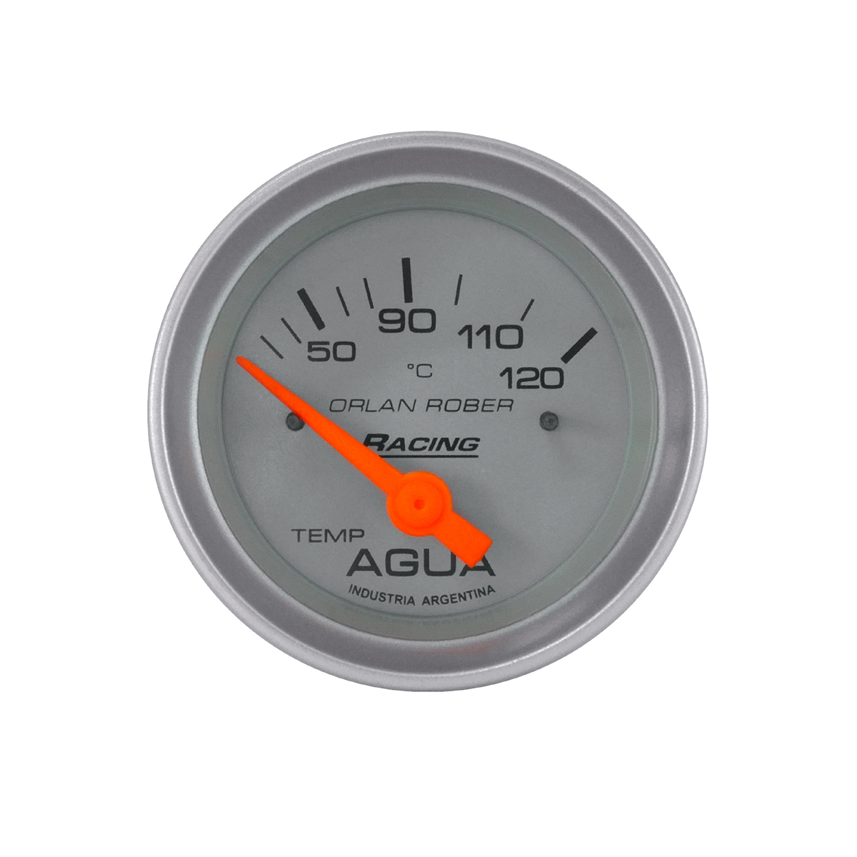 INSTRUMENTAL RACING 52 MM PLATA TERMOMETRO DE AGUA ELECTRICO 12V