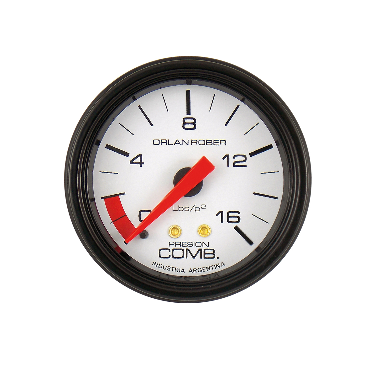 INSTRUMENTAL CLASSIC 52 MM BLANCO MANOMETRO PRESION DE NAFTA 0-16 LBS