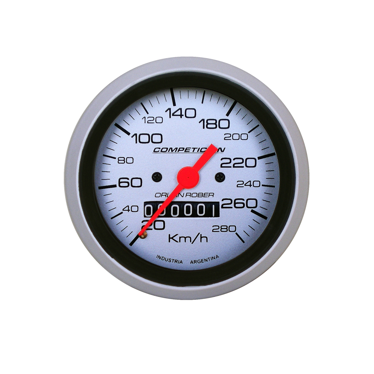 INSTRUMENTAL COMPETICION 80 MM PLATA VELOCIMETRO DE COMPETICION EUROPEO