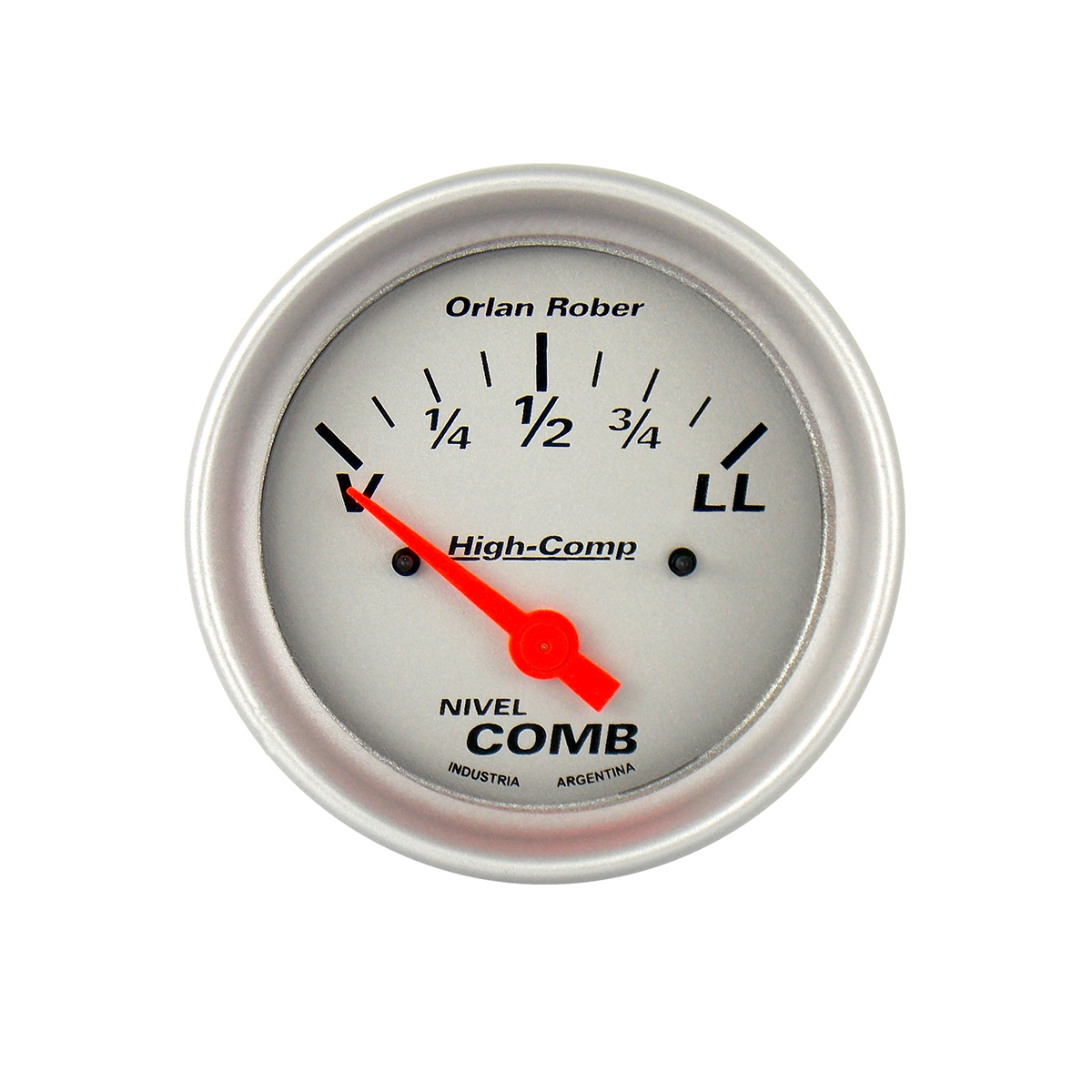INSTRUMENTAL HIGH COMPETICION 72MM PLATA NIVEL DE COMBUSTIBLE HIGH-COMPETICION