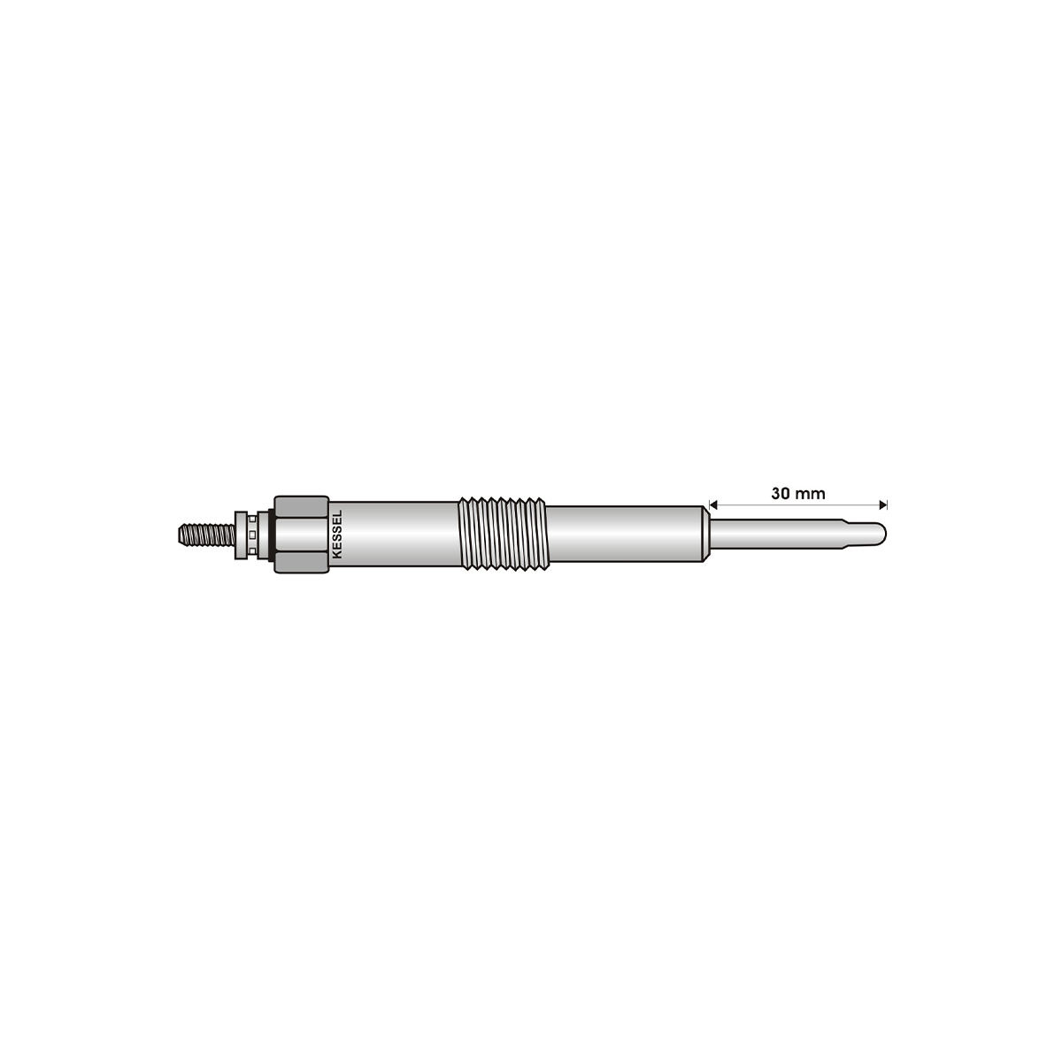 BUJIA INCANDESCENTE PARA MOTOR DIESEL HYUNDAI 1.5 TDI /1.5 CRDI/2.0 CRDI/2.2 CRDI/KIA 1.5 CRDI/2.0 CRDI/2.9 EX CRDI  ( LARGO 30/ANCHO 5  4/5/11 VOLTS/ROSCA 10 X 1 )
