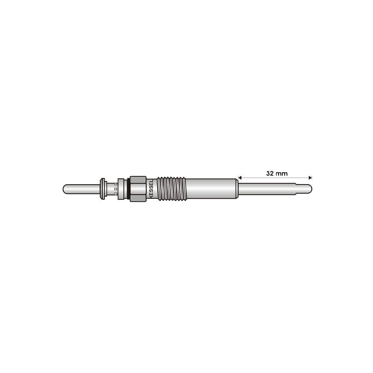 BUJIA INCANDESCENTE PARA MOTOR DIESEL BMW SERIE 3/SERIE 5/SERIE 7/CHEVROLET 2.5 DTI/LAND ROVER 2.0 TD4/MG 2.0 CDTI/OPEL 2.5 DTI/ROVER 2.0 CDTI/VAUXHALL 2.5 CDTI ( LARGO 32/ANCHO 5  4/5/11 VOLTS/ROSCA 10 X 1 )