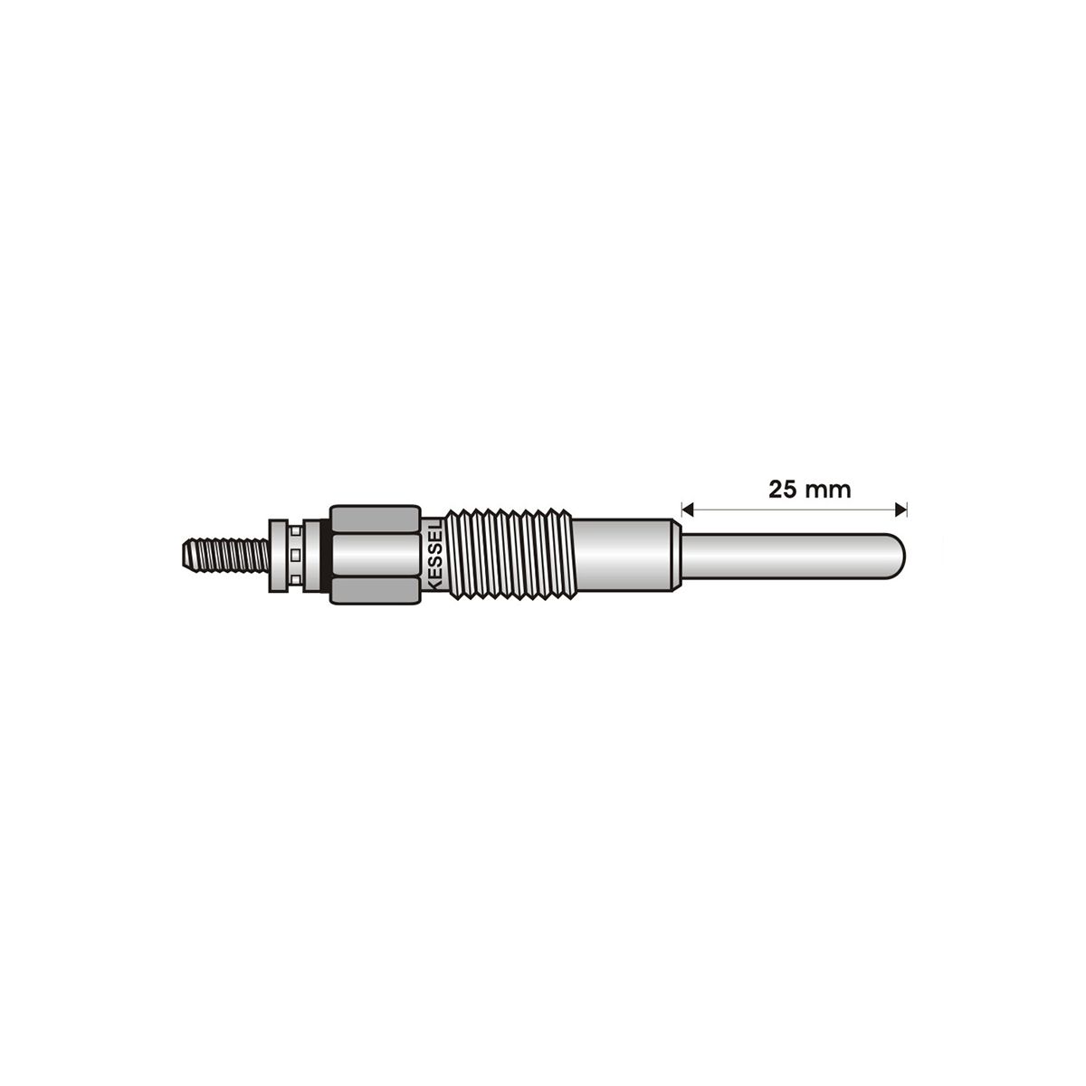 BUJIA INCANDESCENTE PARA MOTOR DIESEL CITROEN 2.8 HDI/FIAT DUCATO 2.8 D/IVECO HDI/PEUGEOT BOXER 2.8 HDI/RENAULT MASTER 2.5 D/2.8 DTI ( LARGO 25/ANCHO 5  4/5/11 VOLTS/ROSCA 10 X 1 )