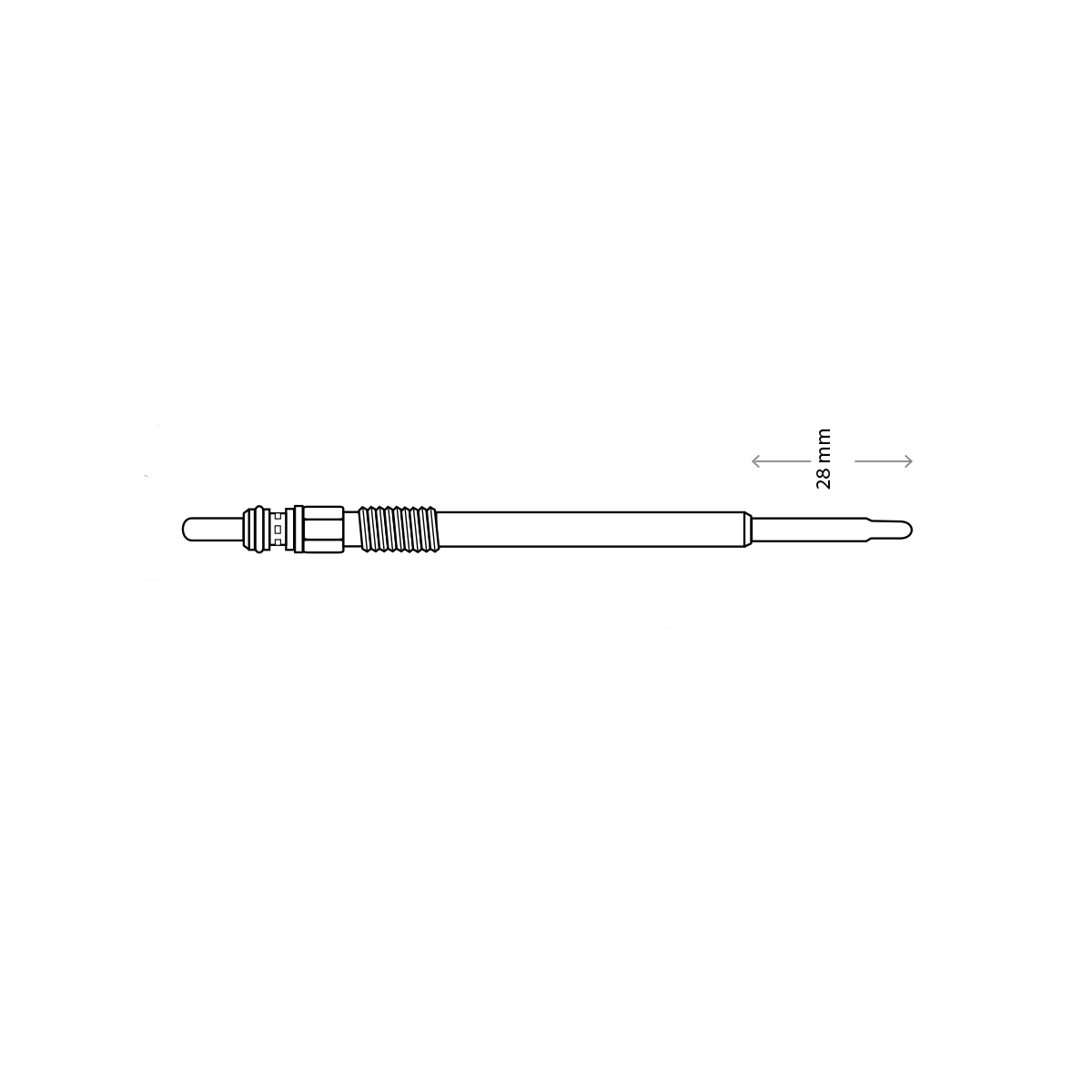 BUJIA INCANDESCENTE PARA MOTOR DIESEL PEUGEOT 206 - 1.6 HDI / CITROEN C3 1.4 HDI - MODELO NUEVO