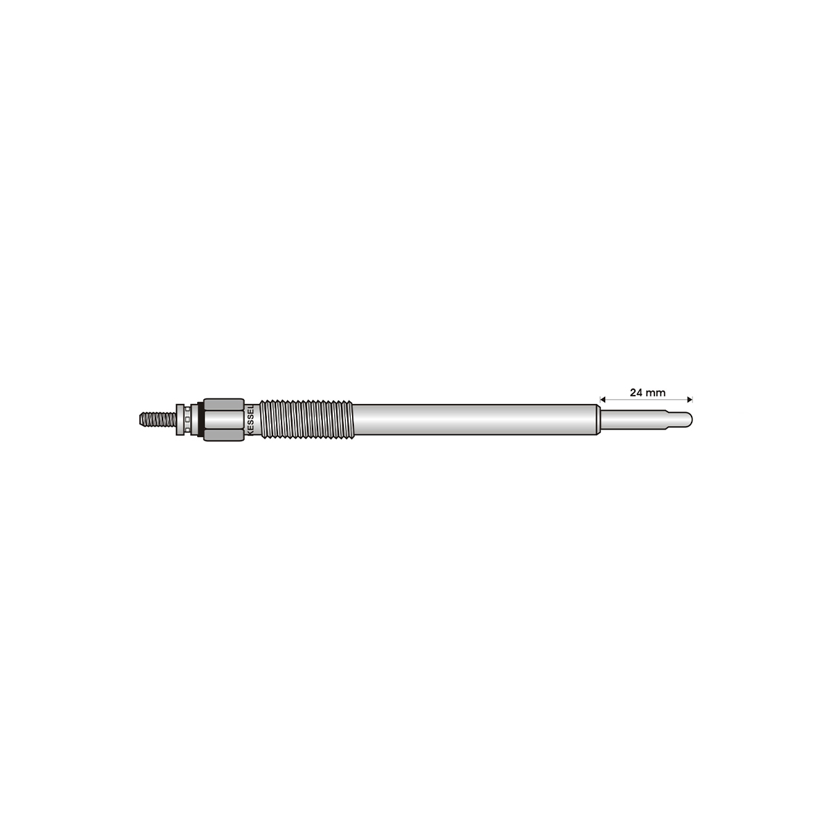 BUJIA INCANDESCENTE PARA MOTOR DIESEL HOLDEN 3.0 DI/ISUZU 3.0 DTI/OPEL 3.0 DTI/VAUXHALL 3.0 DTI ( LARGO 24/ANCHO 5  4/5/11 VOLTS/ROSCA 10 X 1/25 )