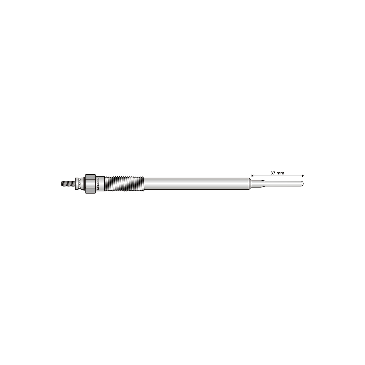 BUJIA INCANDESCENTE PARA MOTOR DIESEL TOYOTA 2.0 CDT/2.5/3.0 HD ( LARGO 36/ANCHO 3/5/11 VOLTS/ROSCA 10 X 1/25 )