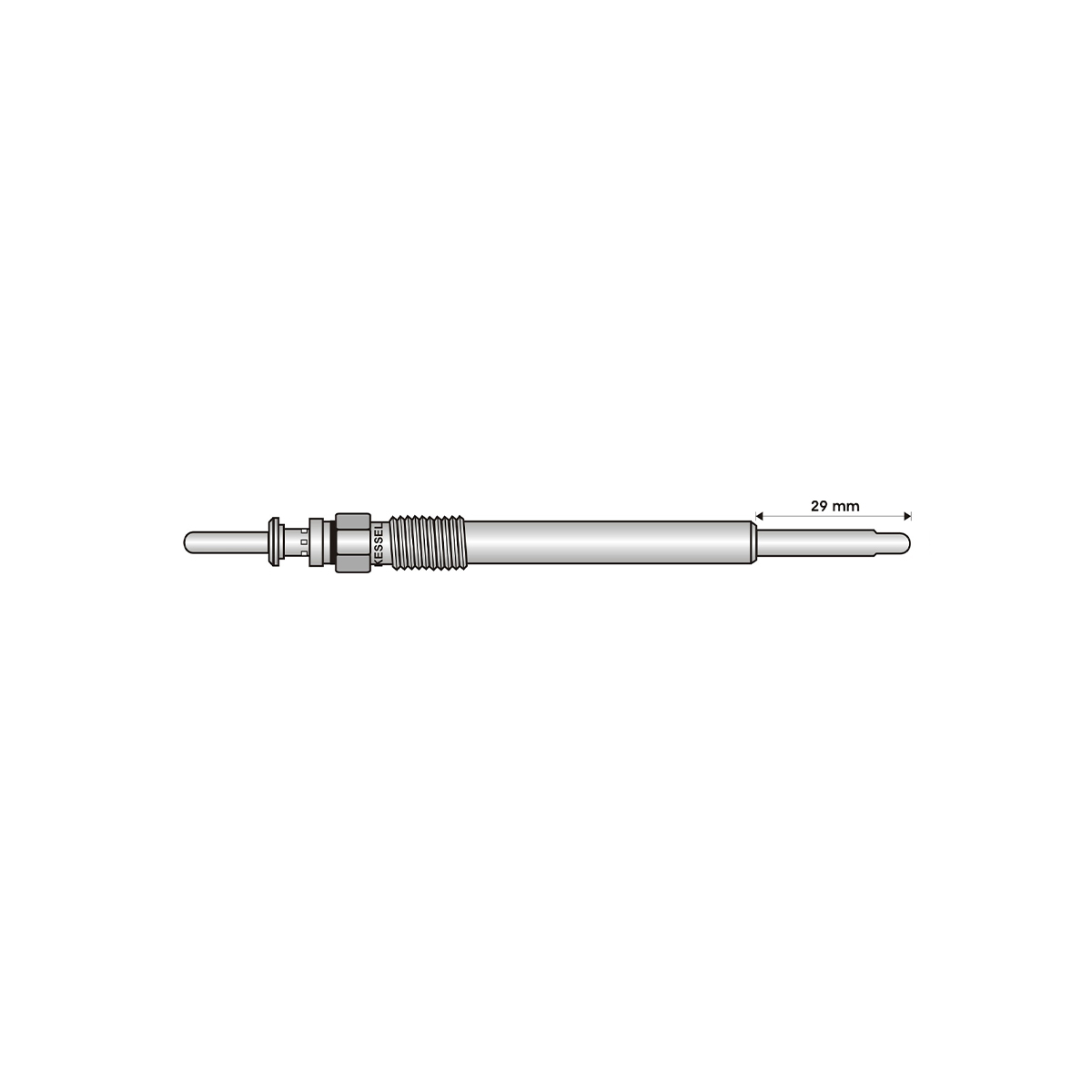 BUJIA INCANDESCENTE PARA MOTOR DIESEL BMW 3.0 D/CHEVROLET 2.0 DTI 16V/2.2 DTI/KIA 2.0 CRDI/OPEL 2.0 DTI/2.2 DTI/VAUXHALL 2.0 DI/DTI 16V ( LARGO 29/ANCHO 5  4/5/11 VOLTS/ROSCA 10 X 1 )