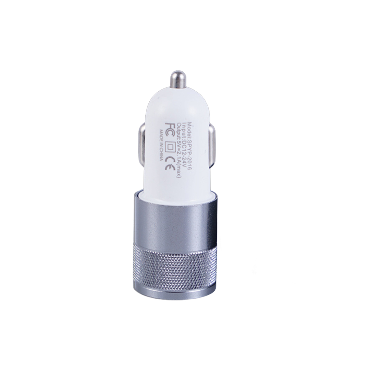 ACCESORIO PARA CELULAR CARGADOR DOBLE USB 12V / 24V OUTPUT 5V 3100MA BLANCO+PLATEADO - 2
