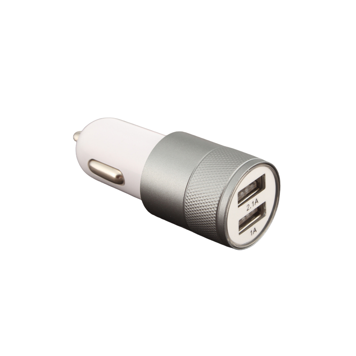 ACCESORIO PARA CELULAR CARGADOR DOBLE USB 12V / 24V OUTPUT 5V 3100MA BLANCO+PLATEADO - 3