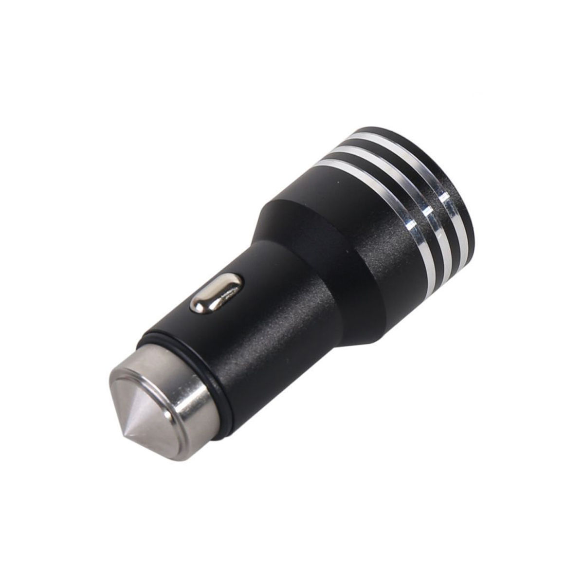 ACCESORIO PARA CELULAR CARGADOR DOBLE USB + ENCENDEDOR DE ZINC CON BASE MARTILLO METALICA 12V / 24V OUTPUT 5V 4200 MA NEGRO - 2