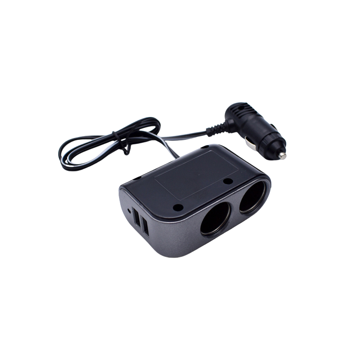 ACCESORIO PARA CELULAR ALARGUE CON 2 USB + 2 ENCENDEDOR INPUT : 12/24V  OUTPUT:5V / 3100MA / 120 WATTS CON BOTON CORTA CORRIENTE EN CADA TOMA  NEGRO - 2