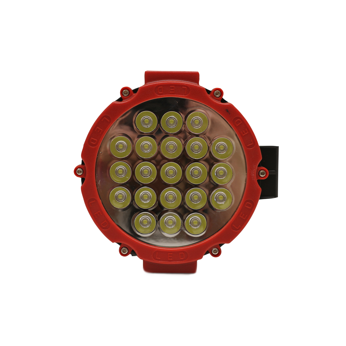 OFF ROAD FARO DE LED FARO LED REDONDO 21 LED 63W BASE ROJA LUZ BLANCA 17.5X4X17,5CM