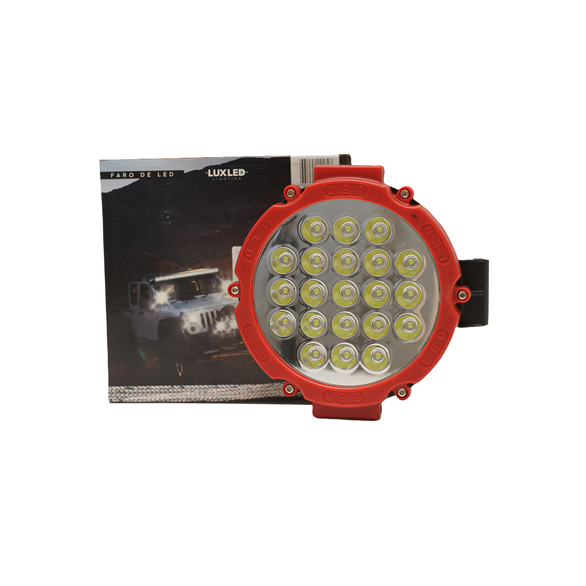 OFF ROAD FARO DE LED FARO LED REDONDO 21 LED 63W BASE ROJA LUZ BLANCA 17.5X4X17,5CM - 2
