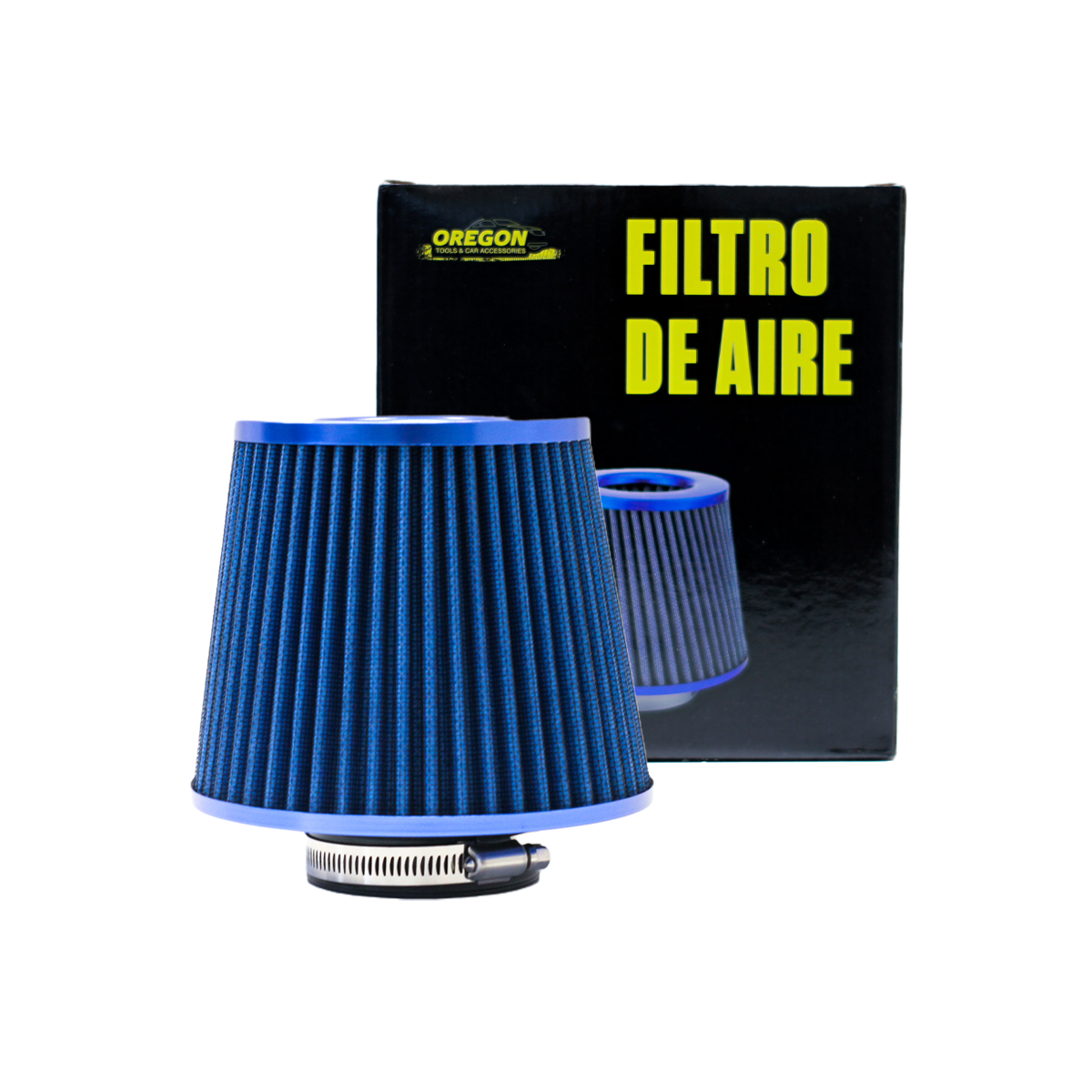 FILTRO DE AIRE CONICO FILTRO DE AIRE CONICO COMPETICION MEDIDAS 63MM*115MM AZUL UNIVERSAL SUPERFICIE CONICA - 2