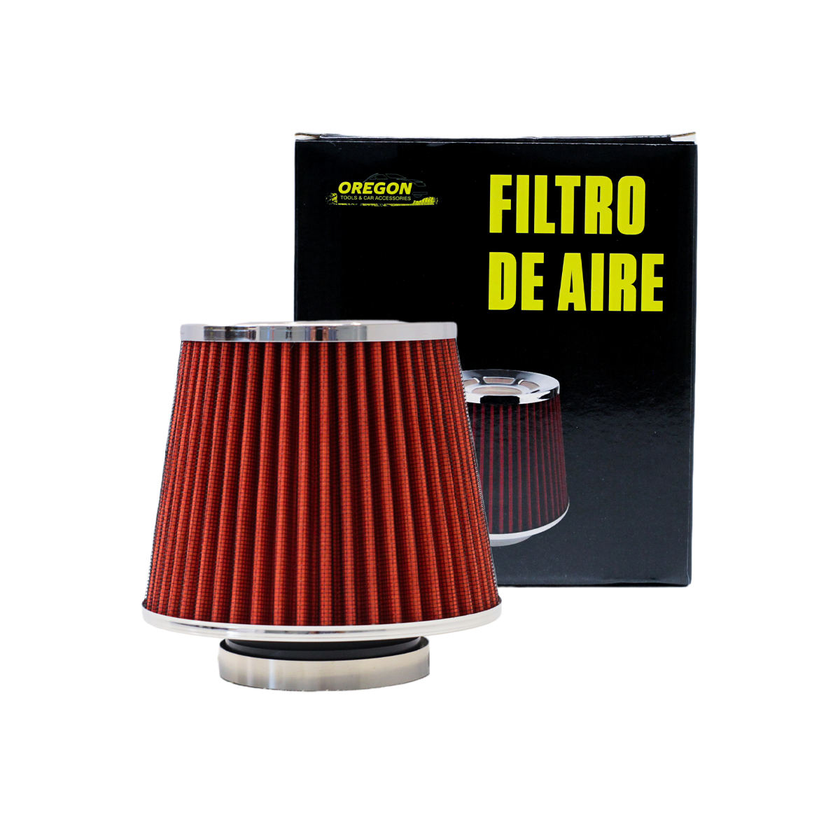 FILTRO DE AIRE CONICO FILTRO DE AIRE CONICO COMPETICION 76MM * 115MM ROJO UNIVERSAL SUPERFICIE CONICA