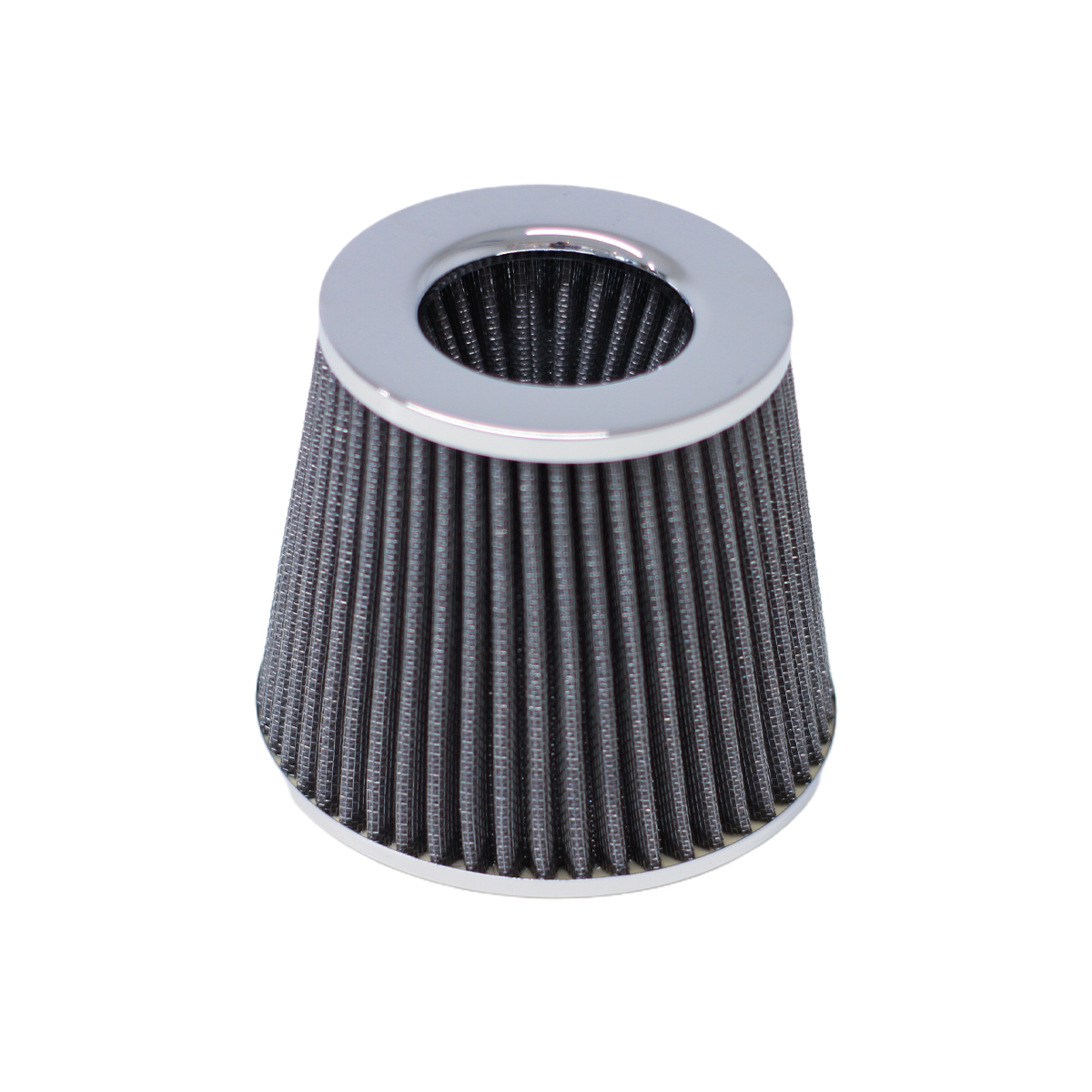 FILTRO DE AIRE CONICO FILTRO DE AIRE CONICO COMPETICION 76MM PLATEADO UNIVERSAL - 3
