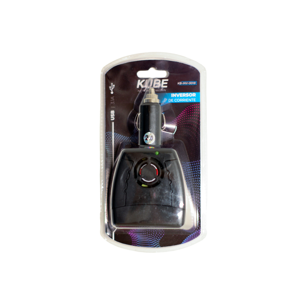 ACCESORIO PARA CELULAR INVERSOR CORRIENTE 12V / 220V - 150W USB OUTPUT>>5V 2.1A NEGRO - 2