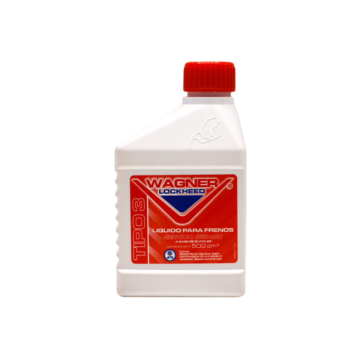 LIQUIDO PARA FRENOS TIPO 3 DOT 3 - SERVICIO PESADO 500CC. CANTIDAD POR CAJA MASTER 24