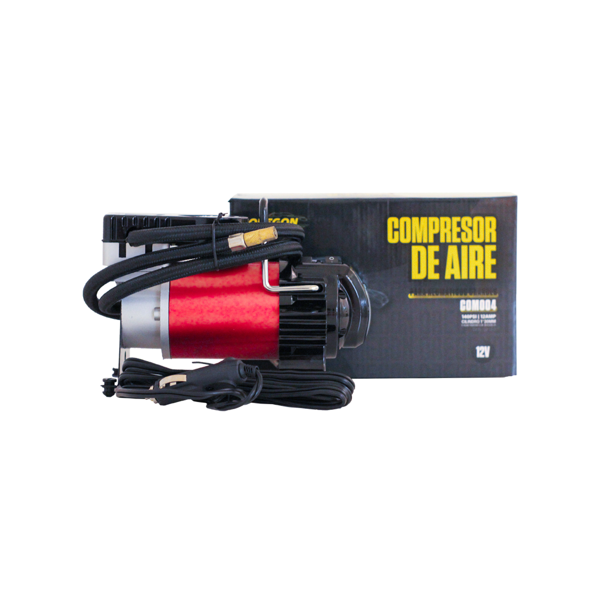 COMPRESOR COMPRESOR DE AIRE 12V, 150 PSI CON LUZ LED EN EL FRENTE - 8