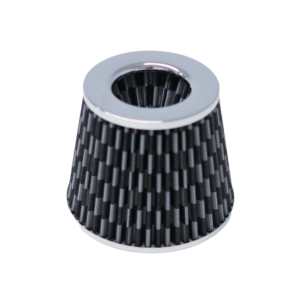 FILTRO DE AIRE CONICO FILTRO DE AIRE CONICO COMPETICION 63MM * 115MM GRIS Y CARBON TRAMA CUADRADA UNIVERSAL SUPERFICIE CONICA - 3