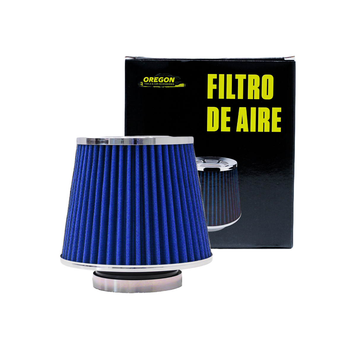 FILTRO DE AIRE CONICO FILTRO DE AIRE CONICO COMPETICION 76MM * 115MM AZUL UNIVERSAL SUPERFICIE CONICA