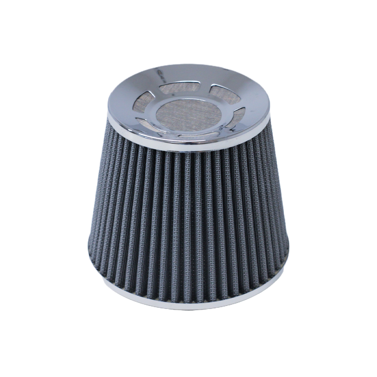 FILTRO DE AIRE CONICO FILTRO DE AIRE CONICO COMPETICION 76MM PLATEADO UNIVERSAL - 7