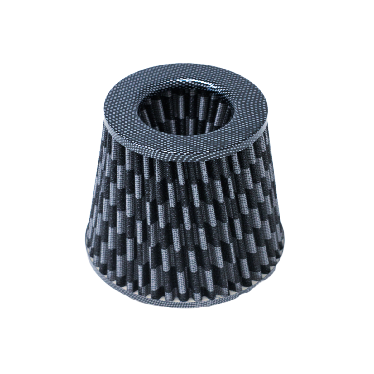 FILTRO DE AIRE CONICO FILTRO DE AIRE CONICO COMPETICION 63MM * 115MM GRIS Y CARBON TRAMA CUADRADA UNIVERSAL SUPERFICIE CONICA - 7