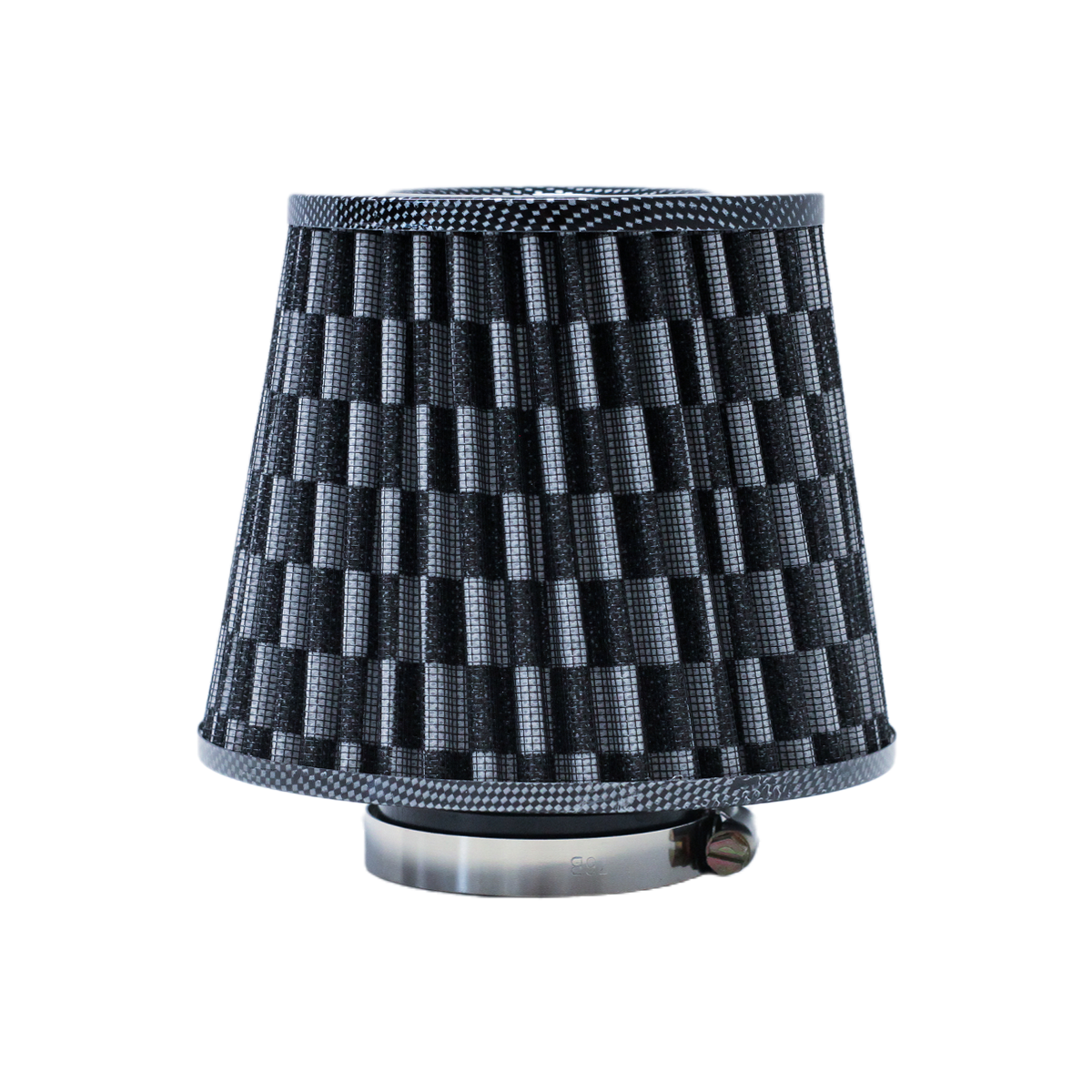 FILTRO DE AIRE CONICO FILTRO DE AIRE CONICO COMPETICION 63MM * 115MM GRIS Y CARBON TRAMA CUADRADA UNIVERSAL SUPERFICIE CONICA - 8