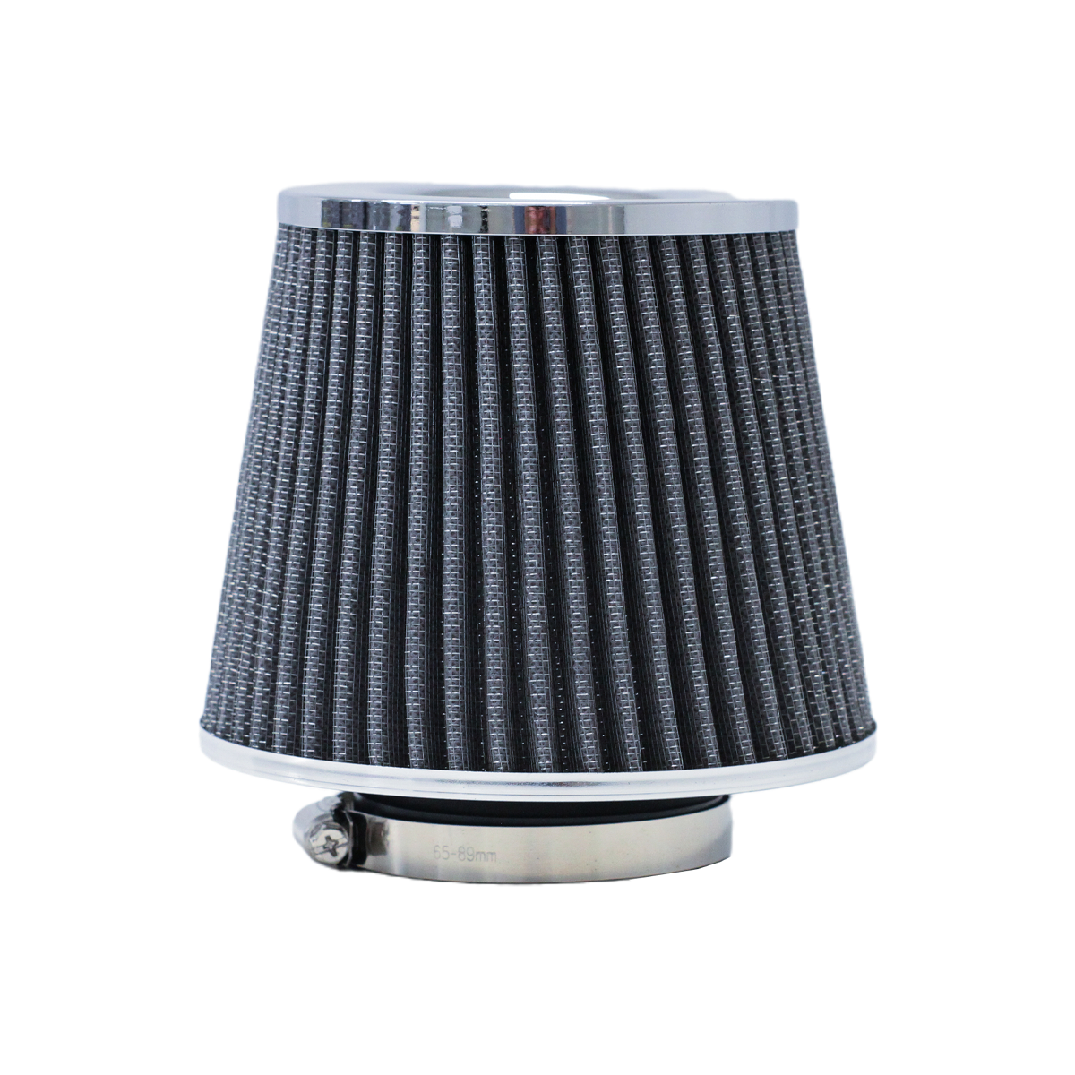 FILTRO DE AIRE CONICO FILTRO DE AIRE CONICO COMPETICION 76MM PLATEADO UNIVERSAL - 9