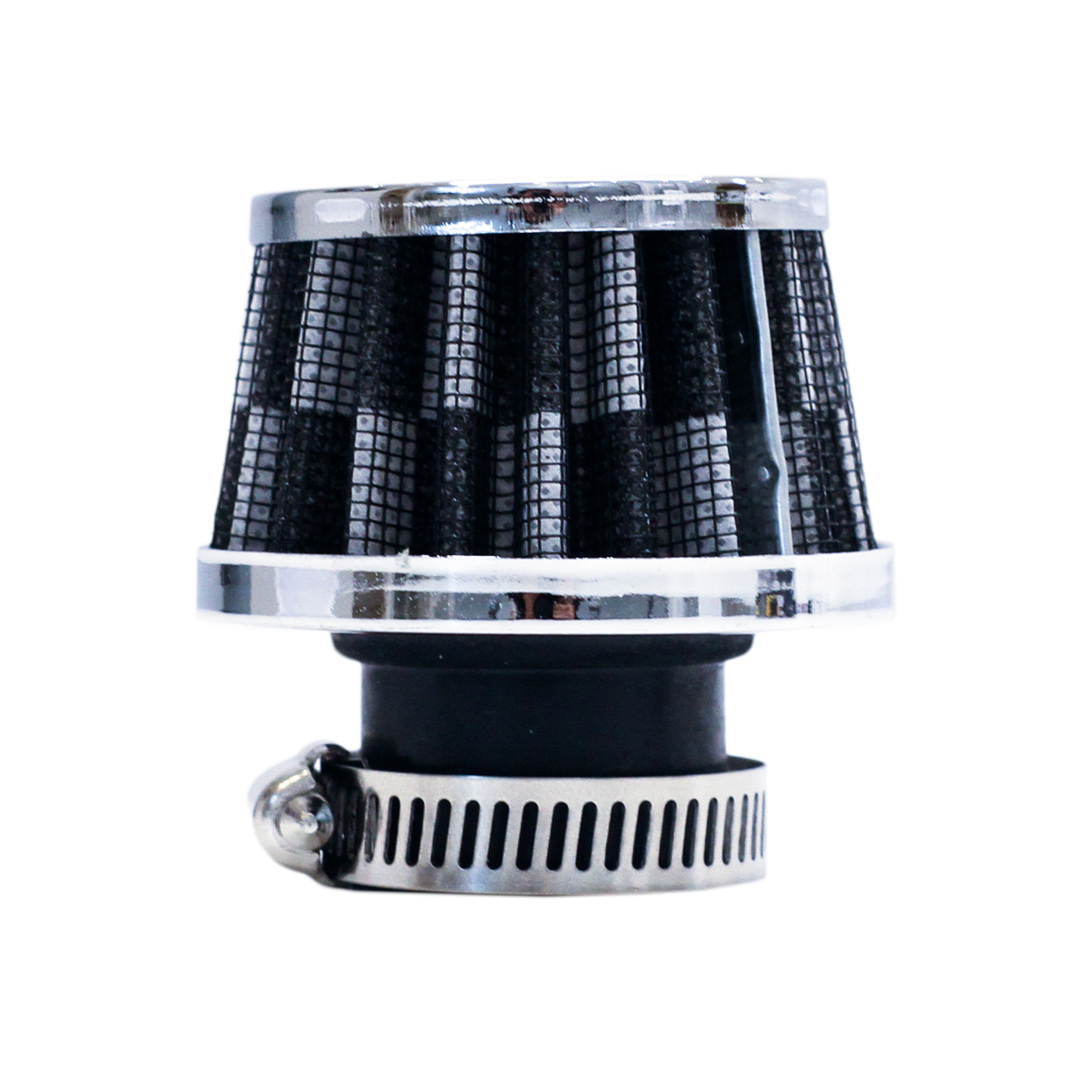 FILTRO DE AIRE CONICO UNIVERSAL PARA MOTO 60 X 50 CUELLO 25MM COLOR CARBON - 2