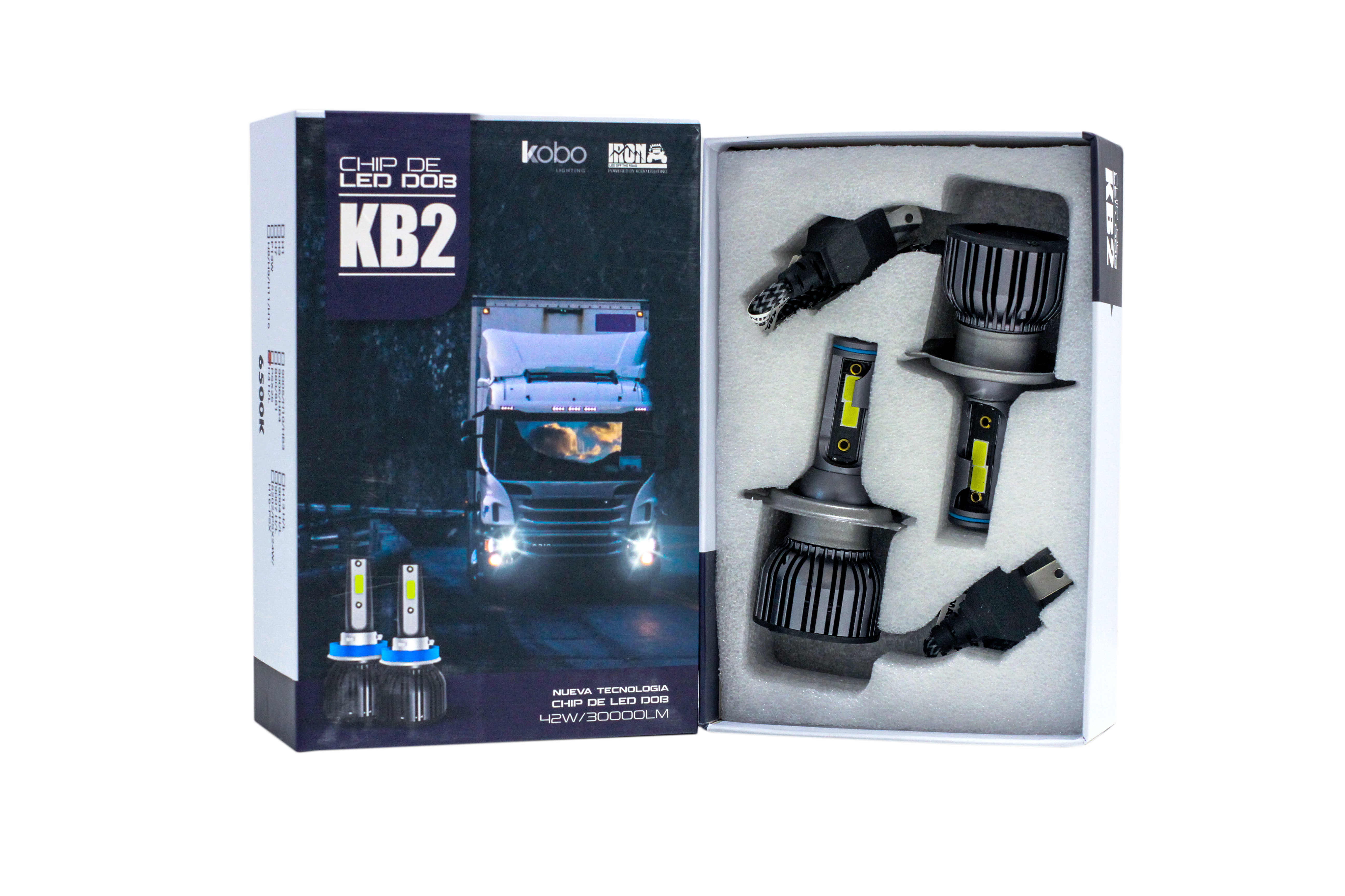 OFF ROAD KIT DE LED DOB GTX 24V H4 30000LM 42 WATTS CHIP DOB COOLER GTX ULTIMA GENERACOON ORIGEN ALEMAN USO ESPECIAL 24V CANTIDAD POR CAJA MASTER 50 - 2
