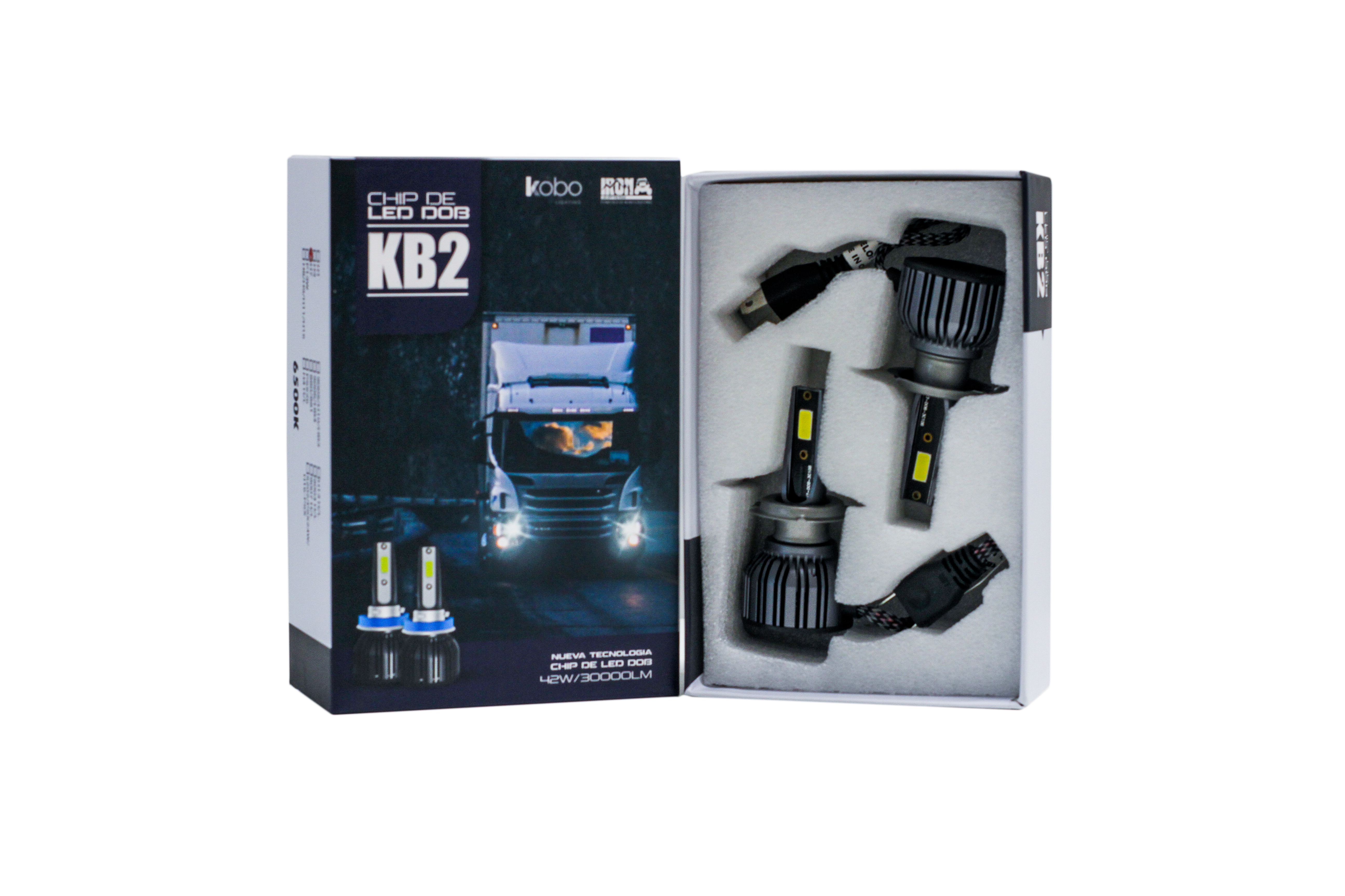 OFF ROAD KIT DE LED DOB GTX 24V H7 30000LM 42 WATTS CHIP DOB COOLER GTX ULTIMA GENERACOON ORIGEN ALEMAN USO ESPECIAL 24V CANTIDAD POR CAJA MASTER 50 - 8