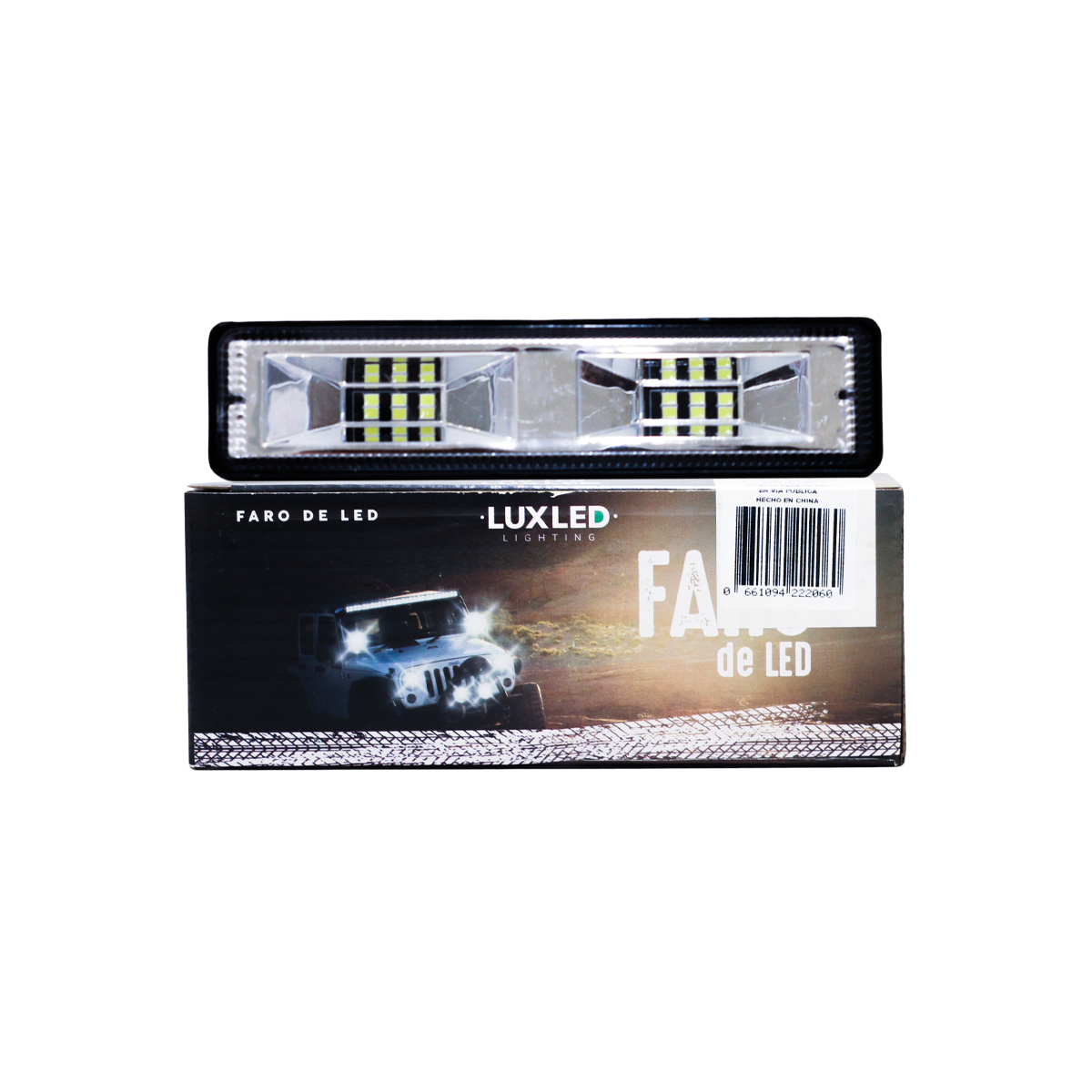 OFF ROAD FARO DE LED FARO DE LED RECTANGULAR - MICRO CHIP 12 LED  CADA UNO BLANCO 15.5x4.3x4.1CM - 3