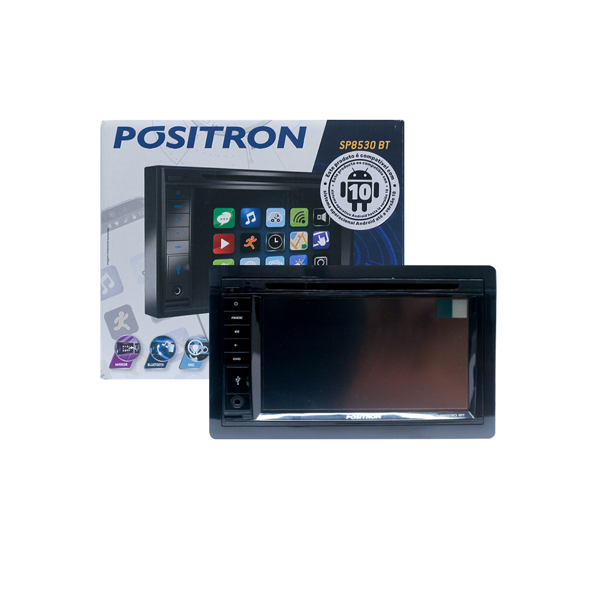 CAR AUDIO - CD - DVD SP8530 2DIN 7", DVD, BT, USB, AUX., ENT. CAM. MIRROR - 6