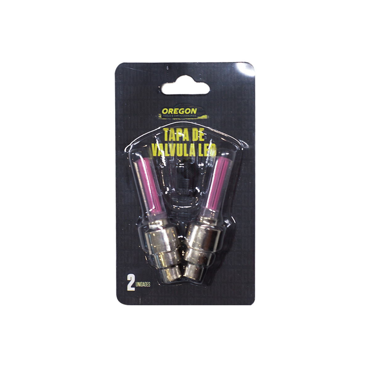 JUEGO DE TAPITAS  DE VALVULA DEPORTIVA JUEGO 2 UNIDADES - LED ROSA