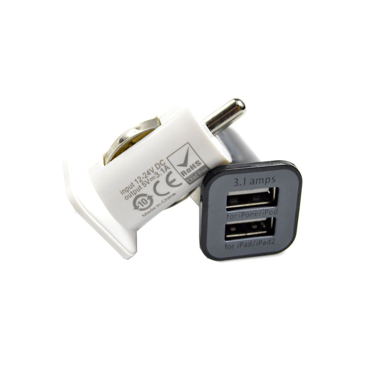 ACCESORIO PARA CELULAR CARGADOR DOBLE USB 12V / 24V OUTPUT 5V 3100MA NEGRO CANTIDAD POR CAJA MASTER 125 - 3