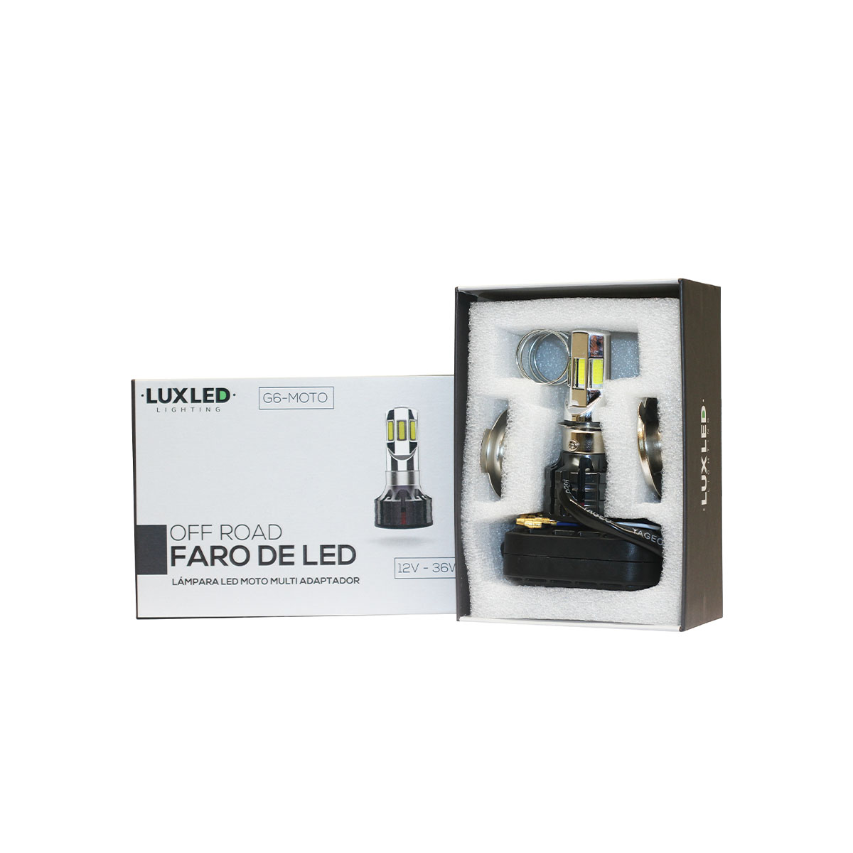 OFF ROAD KIT DE LED MOTO LAMPARA LED MOTO MULTI ADAPTADOR 12V 36W 22000 LUX CANTIDAD POR CAJA MASTER 50 - 3