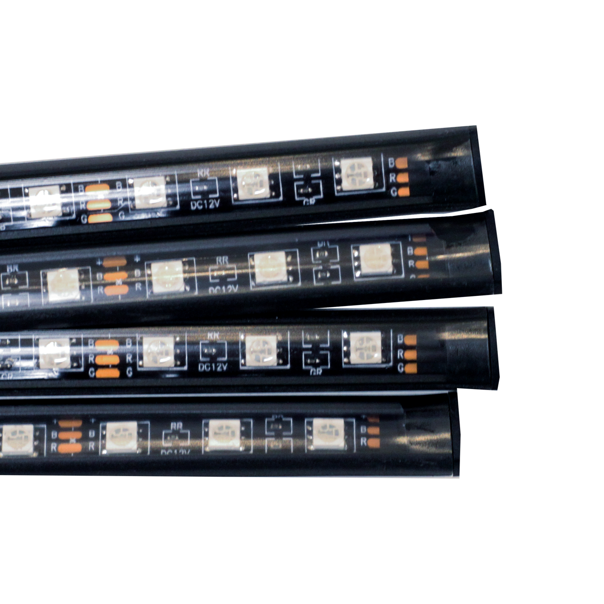 LED SEÑALIZACION INTERIOR TIRA DE LUCES RGB X 4 PARA INTERIOR
RGB 12V LED CHIP SMD 5050 Conexion Bluetooth - 2
