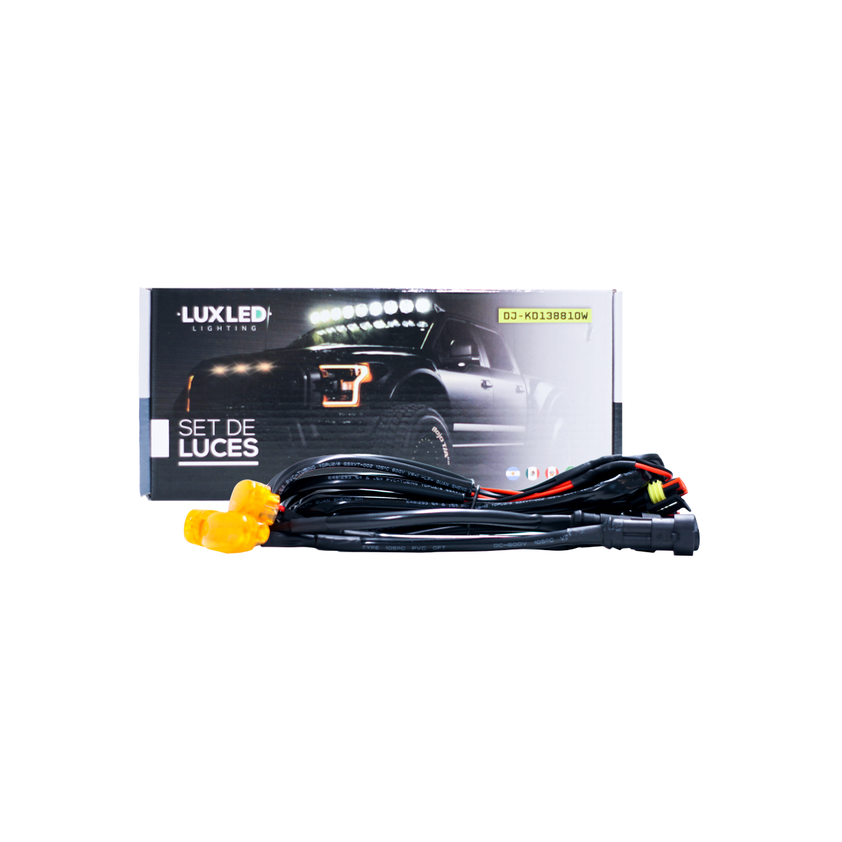 OFF ROAD JUEGO DE FAROS DE LED JUEGO FAROS X 4 DE SEÑALIZACIÓN DE PARRILLA ESTILO RAPTOR AMBAR 12V