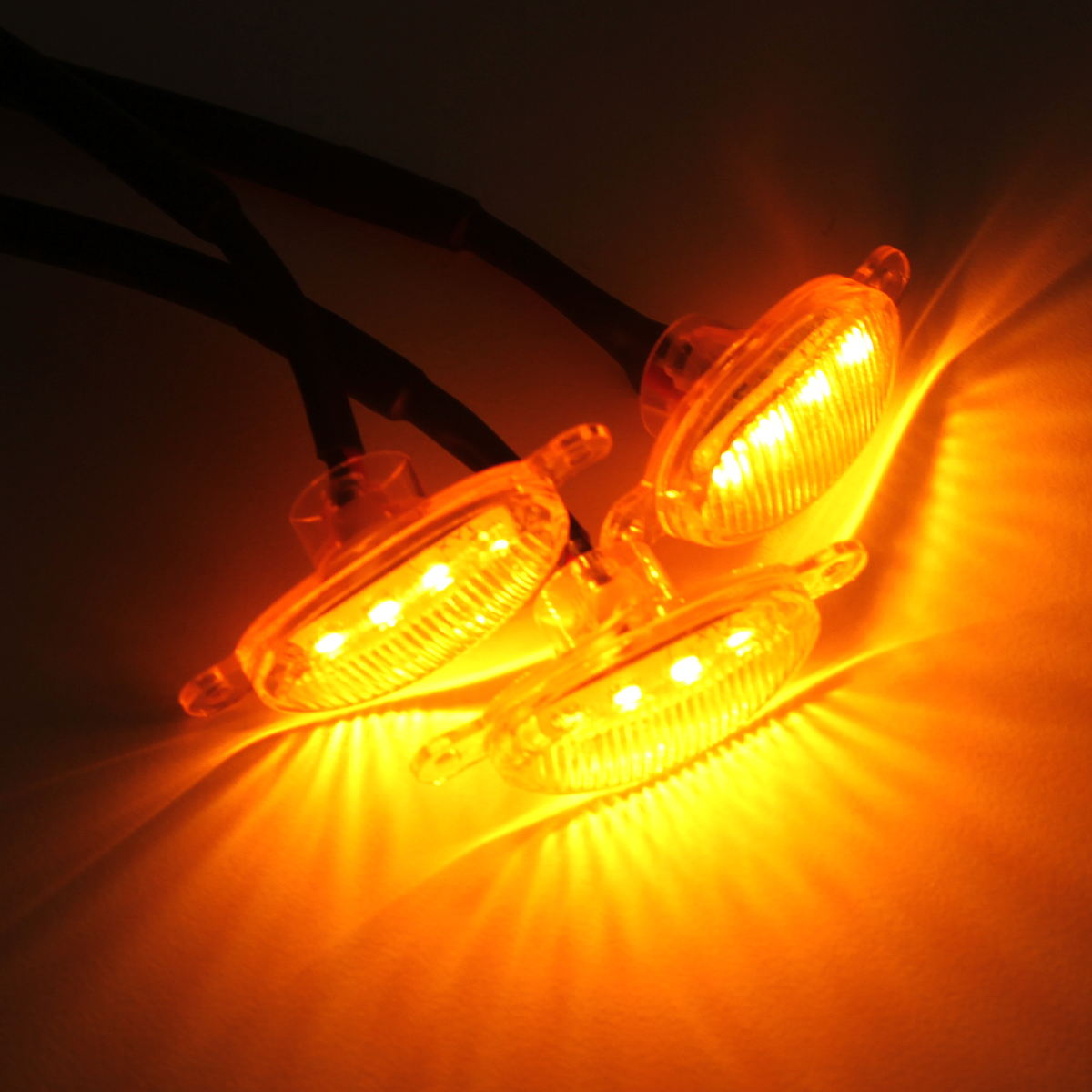 OFF ROAD JUEGO DE FAROS DE LED JUEGO FAROS X 4 DE SEÑALIZACIÓN DE PARRILLA ESTILO RAPTOR AMBAR 12V - 7