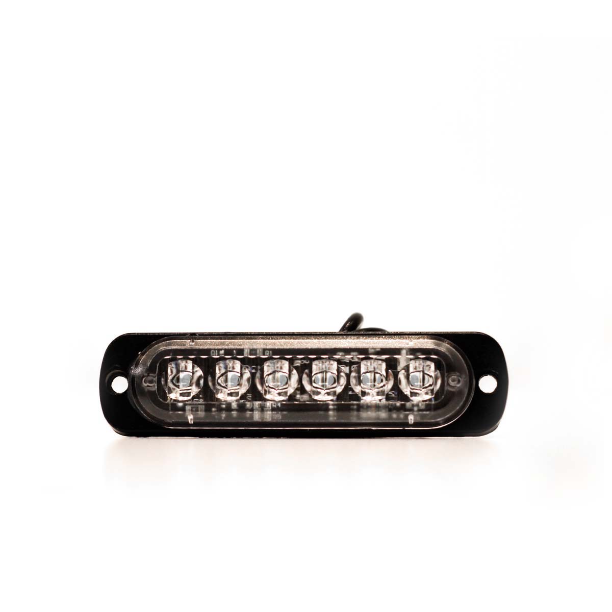 OFF ROAD FARO DE LED UNIVERSAL 12V - 6 LED CHAT PARA PARRILLA / PARAGOLPE CON LUZ DESTELLANTE BLANCA
