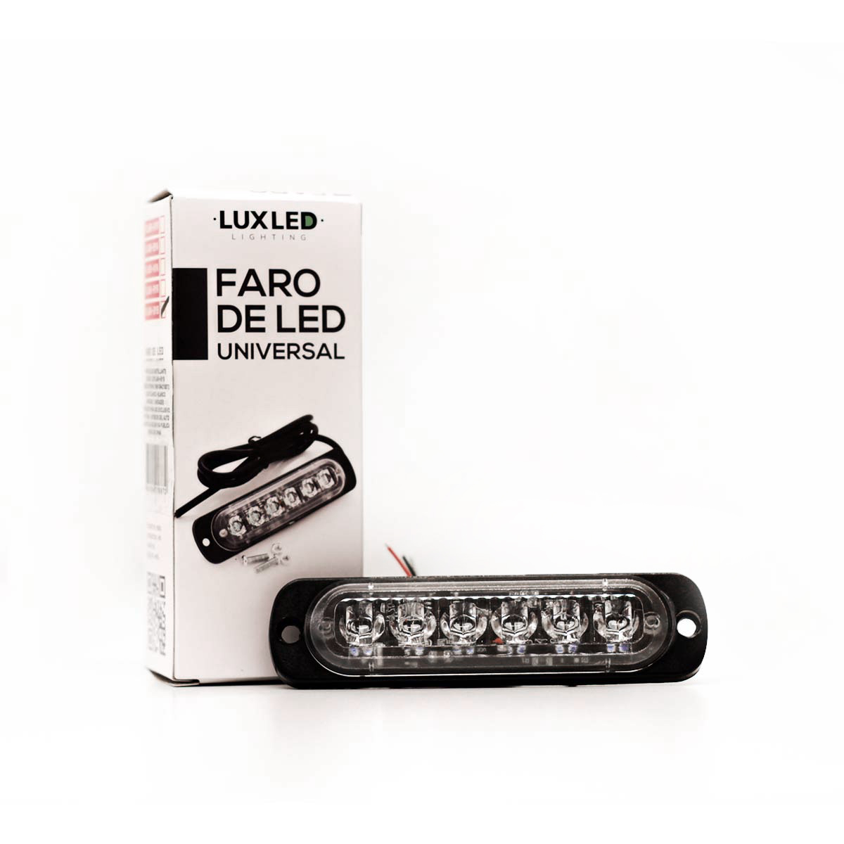 OFF ROAD FARO DE LED UNIVERSAL 12V - 6 LED CHAT PARA PARRILLA / PARAGOLPE CON LUZ DESTELLANTE BLANCA - 4