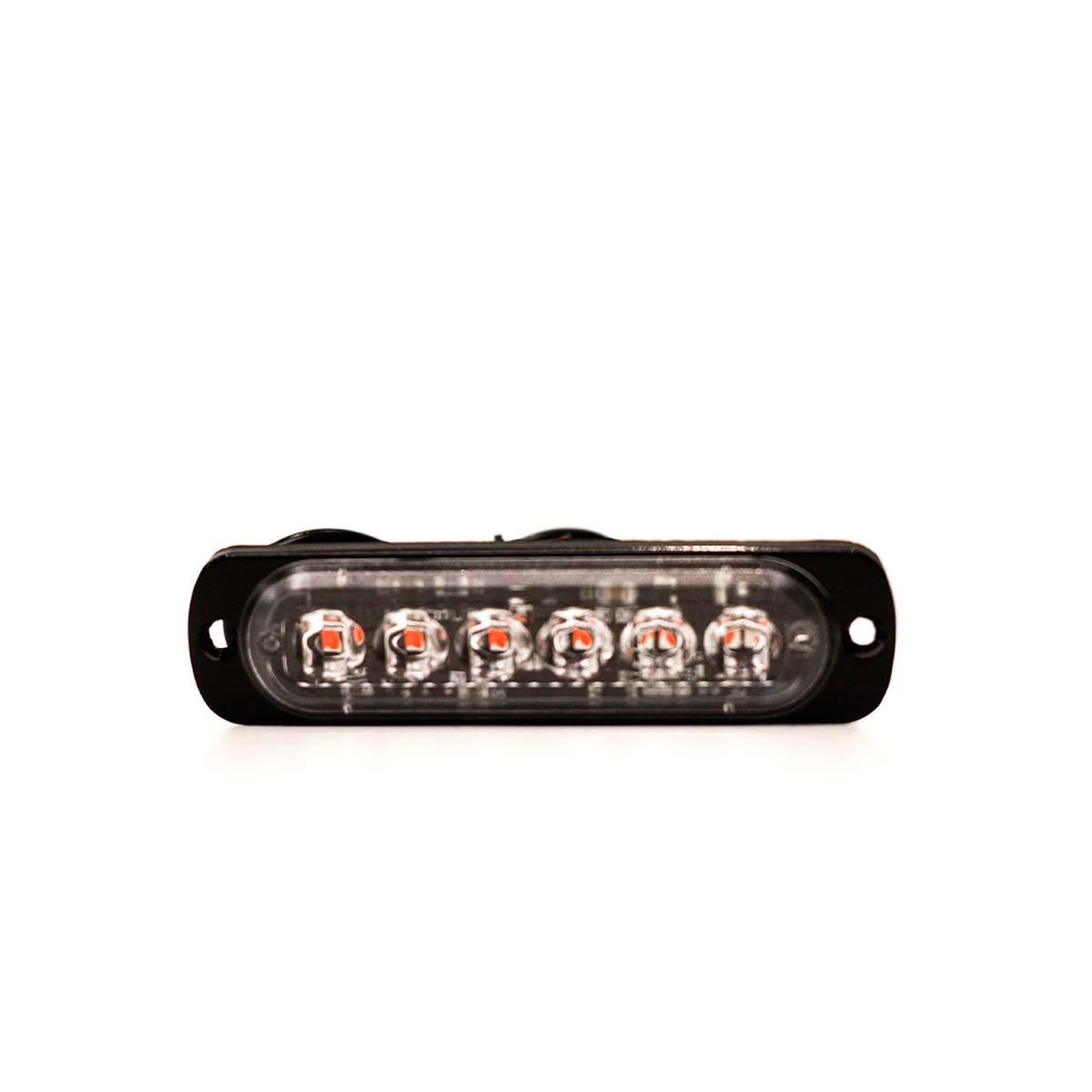 OFF ROAD FARO DE LED UNIVERSAL 12V - 6 LED CHAT PARA PARRILLA / PARAGOLPE CON LUZ DESTELLANTE ROJA - 2