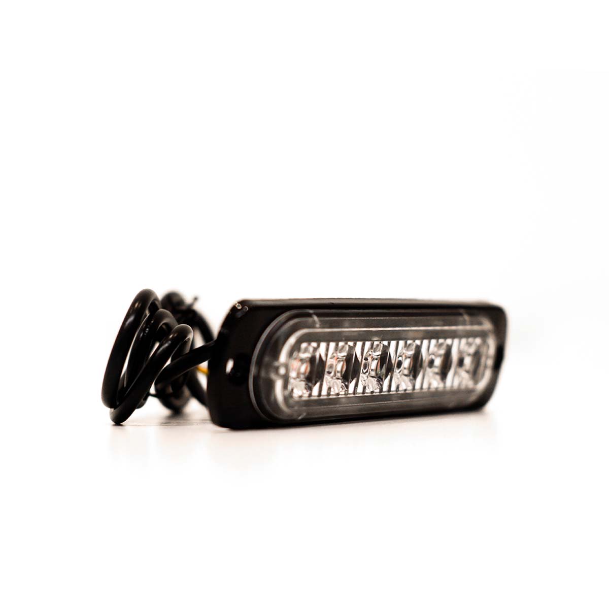 OFF ROAD FARO DE LED UNIVERSAL 12V - 6 LED CHAT PARA PARRILLA / PARAGOLPE CON LUZ DESTELLANTE ROJA - 3