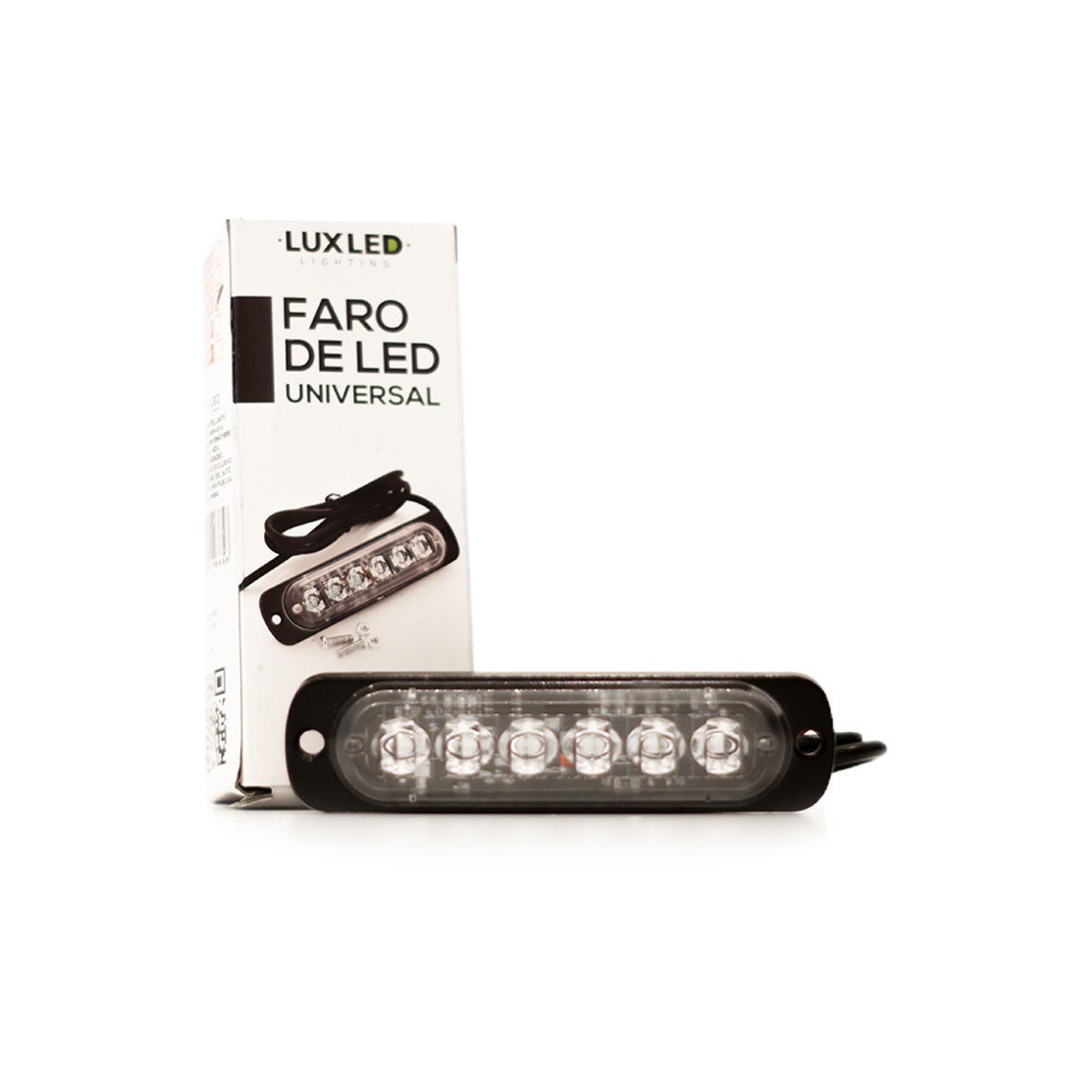 OFF ROAD FARO DE LED UNIVERSAL 12V - 6 LED CHAT PARA PARRILLA / PARAGOLPE CON LUZ DESTELLANTE AZUL   CANTIDAD POR CAJA MASTER 200