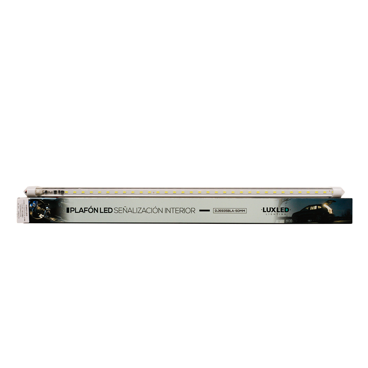 PLAFON LED CAJA DE 4 UNIDADES DE PLAFONES LED CON TECLA ON / OFF 12V - 24V PEGAMENTO AUTOADHESIVO 50CM X 2CM 35 LED SMD 10 WATTS - 2