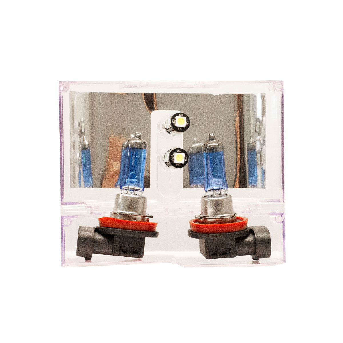 LAMPARA HALOGENA SKY LINE CANBUS KIT H8 12V 35W SKY LINE X 2 + 2 LED T10 CANBUS AZUL FRIO  (CODIGO ANTERIOR: KH8SK)