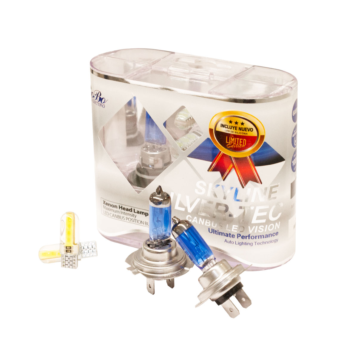 LAMPARA HALOGENA SKY LINE CANBUS KIT H7 12V 55W SKY LINE X 2 + 2 LED T10 CANBUS AZUL FRIO (CODIGO ANTERIOR: K12972SK) (CODIGO ANTERIOR: K12972SK) - 2